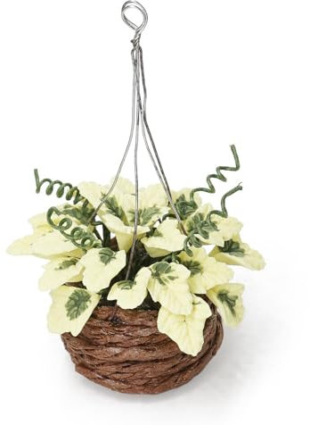 Odoria 1/12 Miniature Plante Miniatures Plantes Suspendues Accessoire Maison de Poupée, Vert Clair