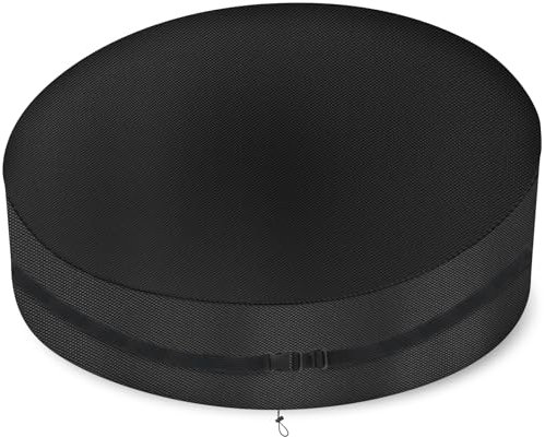 Sonneninsel Abdeckung Wasserdicht,Schutzhülle für Sonneninsel Rund mit Kordelzug und Verstellbare Schnallen,Sonneninsel Abdeckhaube 420D Oxford-Stoff (50*90*230cm,Schwarz)