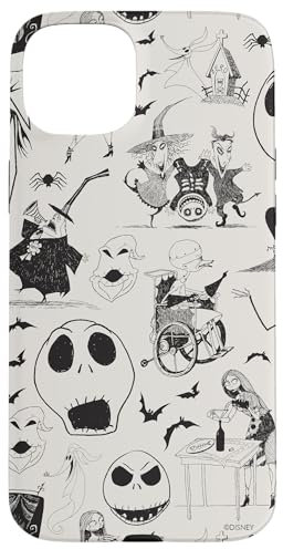 iPhone 15 Plus Tim Burton's The Nightmare Before Christmas Ink Print Case