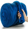 MeriWoolArt® 100% XXL Merino Wolle Garn 4-5cm Dicke Wolle Garn, Filzwolle Trockenfilzen Nassfilzen, DIY Wolle Garn Decke, Decke Baby Wolle, Arm Stricken Decke Garn Türkismelange, 1Kg