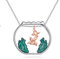 YFN Fisch Kette für Damen Sterling Silber Gold Fisch Anhänger Halskette Fischglas Schmuck Geschenke für Damen