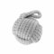DAMDAM GO | Sujetapuertas Algodon, Tope Puerta Gris Con Cuerda, 15x15x15 cm (Bola con Cuerda)
