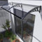 MZQMK Vordach Für Haustür 180 X 60 cm, Transparentes Pultbogenvordach, Pultvordach, Außenüberdachung Schützt Vor Regen, Schnee Und UV-Strahlen (Size : 180cm*60cm(70.8in*23.6in))