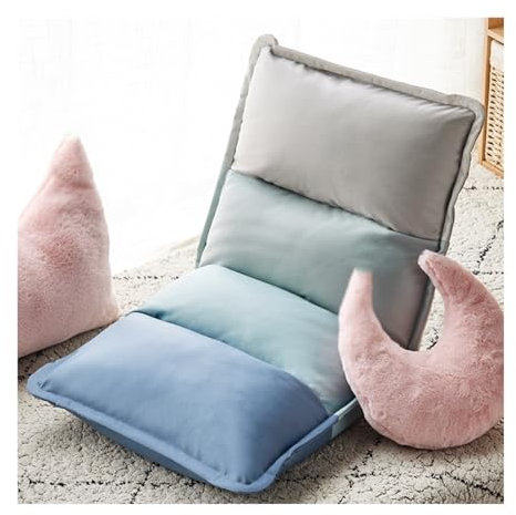 Generisch Bodenstuhl, verstellbare Chaiselongue, klappbares Innensofa, tragbarer Freizeitsessel für Wohnzimmer, Schlafzimmer (Farbe: bunt, Größe: 99,37 x 49,68 Zoll)
