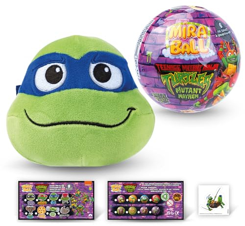 Teenage Mutant Ninja-Turtles, MiraBall Mystery, erweiterbarer Maxi-Plüsch zum Auspacken, Sammlerstück, Squishy und weicher Plüsch mit 4 Überraschungen, limitierte Auflage, tolles Spielzeuggeschenk für