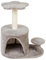 Domarex Katzenkratzbaum mit Haus und Plattform - 45x28x53 cm - Kratzsäule, Kletterturm, Sisalseil, Spielzeug, Katzenbett - 2 Ebenen - ideal für Krallenpflege und Entspannung für Katzen