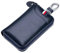 Su.B.dgn Leder-Schlüsseletui, 6 Schlüsselhaken, Kartenhalter, Geldschein-Brieftasche, Autoschlüsseltasche, Multifunktions-Schlüssel-Organizer - Blau