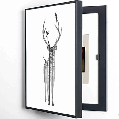 Generisch Stromzählerkasten Dekorative Abdeckung Elektrokasten Thekenabdeckungskasten im Zuhause Restaurant Wand Dekorative Abdeckung Elektrokasten Thekenabdeckung Verteilerkasten,L,W40*H50cm