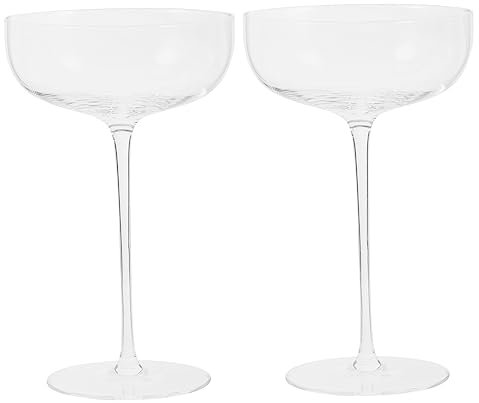 GREENADSCAPE Verres à Vin Élégants De 220 Ml à Pied Design Ballon Pour Une Dégustation Divertissante