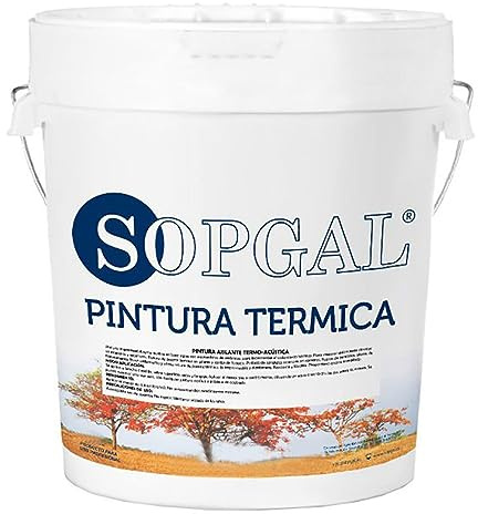 Sopgal Peinture thermique anti-chaleur pour toits en tuile (Blanc, 15 L) - Imperméabilise et isole de la chaleur, abaisse la température intérieure et évite le rayonnement solaire