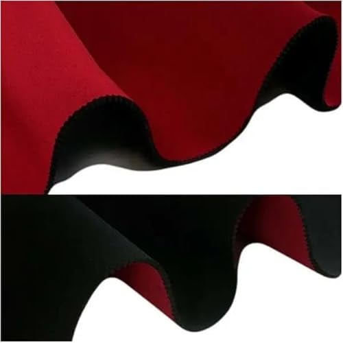 Kacperek - Neopren Stoff - Wärmeisolierender, Dicker Stoff - für Taucher, DIY-Projekte, Nähen - 135cm breit -0,5 Lfm - 3mm dick - 878g/mb, 651g/m2 - Rot/Schwarz