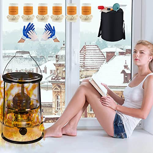 BomDog Réchaud de Camping, Réchaud À Kérosène Chauffant À 360° Réchaud de Camping Portable Réchaud de Terrain Réchaud À Brûleur Efficace Pour Le Camping Avec Sac À Dos Et La Randonnée/6L/White