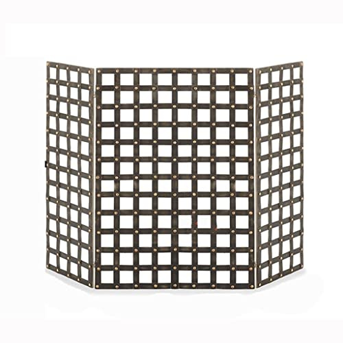 Fireplace Cover Fire Screens for Fireplaces European Style Fireplace Door Net Cover Decoration Wrought Iron Home Interior Fireplace Accessories Fireplace Screens Decorative, 62*30*85 cm, Brass