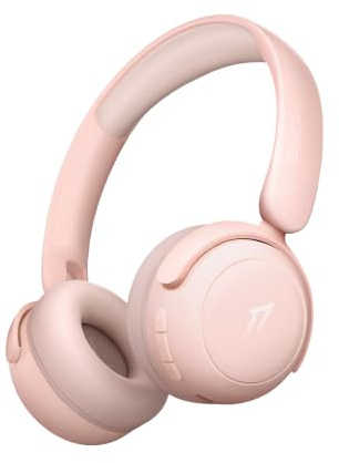 1MORE HQ20 Bluetooth Kopfhörer Kinder, Leicht-Kopfhörer Kabellos mit 75/85/90dB Lautstärkegrenze, 65 Std. Spielzeit, Bluetooth 5.3, HD-Mikrofon, Over Ear Kinderkopfhörer für Schule/Tablet/PC (Rosa)