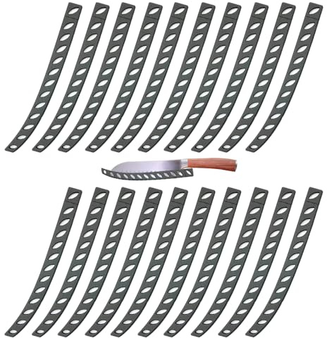 20 PCS Slanted Knife Edge Guards Plastic Blade Edge Cover Sleeves Universal Blade Protector Knife Sheath for Kitchen Accessories