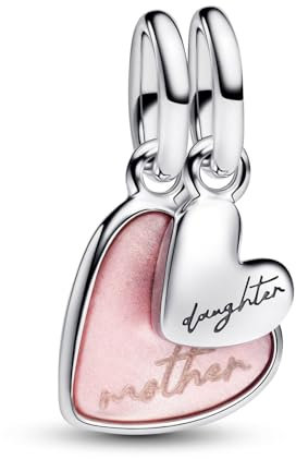 PANDORA Moments Teilbarer Mutter & Tochter Charm-Anhänger aus Sterling Silber, Kompatibel Me und Moments Armbändern, 793766C01