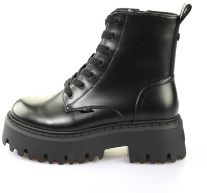 Buffalo Aspen Lace Up - Schwarz Kunstleder Weite Normal