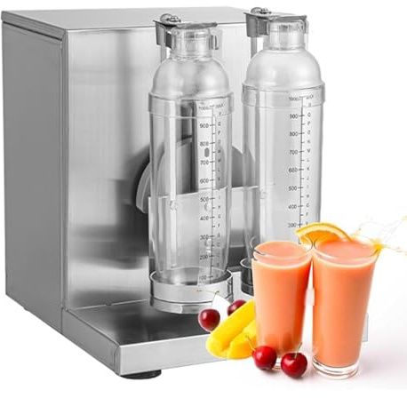 YMXEURSC Commercial Electric Bubble Tea Shaker Machine-Dual Cups with Quiet Motor | Commercial-Grade Beverage Mixer