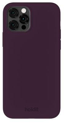 holdit Silikonhülle iPhone 16 Pro - 0,8mm Ultra dünn Handyhülle Silikon - Trendy Slim Silicone case mit Voller Schutz (erhöhte Kante für Kameraschutz) - Deep Plum