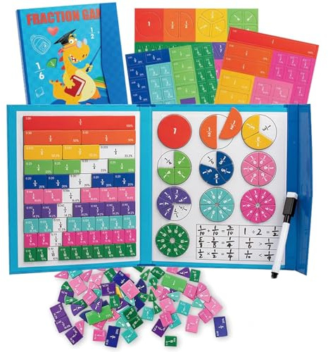 Neuytiky Mathematik-Ressourcen, Magnetische Bruchrechnen Material, Bruchrechnen Material Magnetisch, Magnetische Bruchfliesen und Bruchkreise für 3+ Kinder, Mathe Grundschule Material