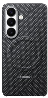 Samsung Carbon Magnet Smartphone Case EF-KS942, Hülle für das Galaxy S26, Handy-Hülle mit Magnetring zur Anbringung von Zubehör, Schutz Case, stoßfest, dünn und griffig, Gray