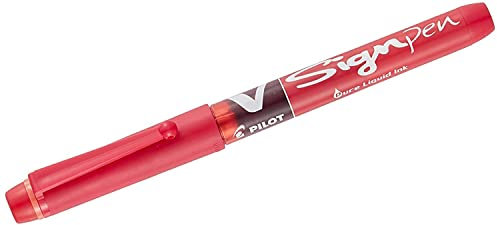 Pilot V Sign Pen Liquid Ink 2.0 mm Tip - Red, Single Pen