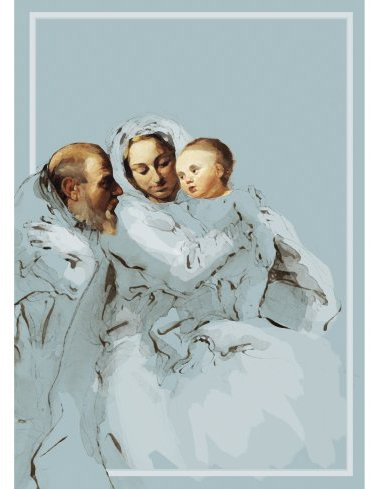 Kartenkaufrausch christliche GMM Weihnachtskarte, Grußkarte zu Weihnachten mit der heiligen Familie • als Grusskarte, Geschenk Beileger zu Weihnachten, Neujahr für Familie und Freunde