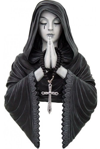 Nemesis Now Wandschild mit Gothic-Gebet, 39 cm, Polyresin, Schwarz