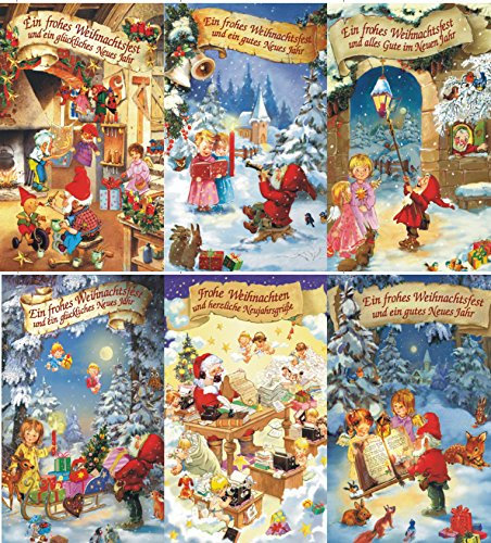 Weihnachtskarten 100 Stück mit Weihnachtsmotiven Glückwunschkarten Weihnachten 22-8610