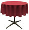 LA Linen Popeline-Tischdecke, rund, Polyester, Cranberry, 139 cm