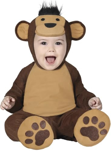 Kostüm Affe Overall Monkey braun Kinderfasching Größe 12-24 Monate