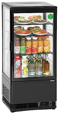 Bartscher Mini-Kühlvitrine 78L, schwarz Gastronomiebedarf