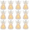 sziqiqi 6 Stück zum Aufhängen Glas Kerzenhalter Engel Kerzenleuchter mit LED-Teelicht Kerze innen weihgabe Dekoration für Hochzeit Party Restaurant Hotel Garten 6cm×9cm/2.36×3.54 10 Pcs + 2