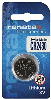 Renata CR2430 lithium button cell battery - 5 Pieces
