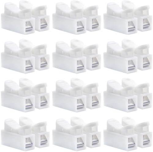 Yosawo 65 Pieces 2P Spring Wire Connectors,Electrical Cable Clamp Terminal Block Connector, LED Strip Light wire connectors (CH2)