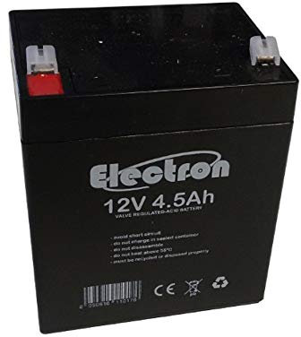 Batterie rechargeable au plomb 12 V 4,5 Ah Faston 4,8 mm dimensions 90 x 70 x 101 mm pour alarme UPS sirène