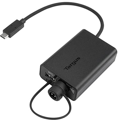 Targus ACA47GLZ Adaptador multiplexor USB-C Compatible con portátiles USB-C Tamaño Compacto para facilitar el Transporte - Negro