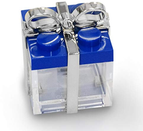 Omada Design Deko für Schachtel Typ Ziegelstein aus Plexiglas (24 Stück) transparent Format 5 x 5 cm, für Gastgeschenke oder Weihnachtskugeln