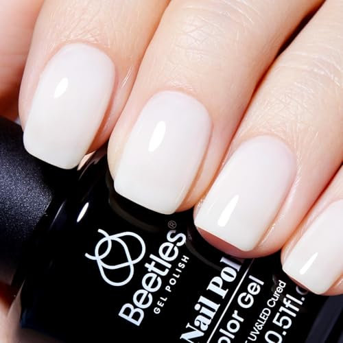 Beetles Neutral Gel Nagellack 15ml Milky White Jelly Gel Polish Nude Color Translucent Nail Art Gellack Soak Off UV LED Nail Lamp Nail Concealer Jelly Sheer