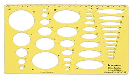 Traceease Schablone Geometrische Entwurf Ellipse Vorlage Zeichnung, Vorlage Entwerfen Lineal Messen
