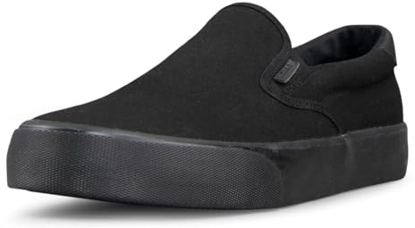 Lugz | Clipper Casual Sneakers for Men | Slip On Shoes for Men | Everyday Men Footwear, Black/Black, 10.5
