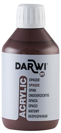 DARWI - DA0220250805C - Un flacon de Peinture Acrylique Opaque - Coloris Marron foncé - 250 ML - DARWI ACRYLIC
