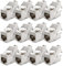 deleyCON 12x CAT6a Keystone Jack Modul Patchkabel Netzwerkkabel Verbinder STP Schirmung RJ45 Buchse Netzwerk Dose Patchpanel Keystonehalterung Erweiterung