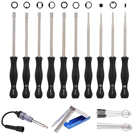 Wobekuy Strumento di Regolazione Carburatore Kit di Cacciaviti Detergente Tester Accensione Motore per Carburatore un 2 Cicli Stringa/Trimmer/Mangiatore di/Motosega