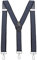 MASADA Herren Hosenträger mit robusten Karabiner Verschluss stufenlos verstellbar 3,5 cm breit und bis zu 195 cm Körpergröße - Gestreift-Blau Schwarz