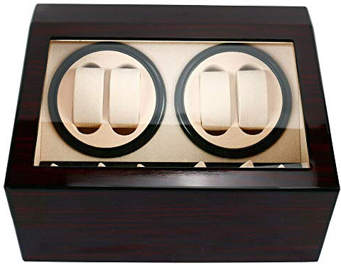 Uhrenbeweger für Automatikuhren 4+6 Uhrenbox aus Holz Automatischer Uhrenbeweger Uhrenkasten mit Glas Dispaly