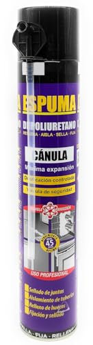 Tradineur - Espuma de poliuretano expansiva con cánula para sellado y aislamiento acústico, térmico, eléctrico, ventanas, tabiques, amarillo, 750 ml, modelo aleatorio