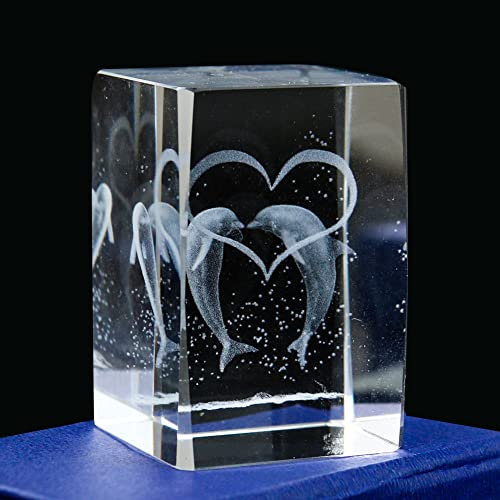 VVW&LIU 3D Gravierter Kristall-Briefbeschwerer Miniatur-Dinosaurier-Tierfiguren Glasornament Handwerk Heimdekoration Zubehör Geschenk