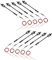 LOVIVER 10 X Spur H0 LED Parklaterne Laterne Straßenlaterne Stadtlaterne Lampe 1:100, Warmer LED-Einzelkopf