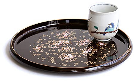 Bandeja Decorativa Bandeja Decorativa Redonda Bandeja de plástico Bandejas de tocador Modernas y Bandeja de Servicio para Mesa de café Cocina